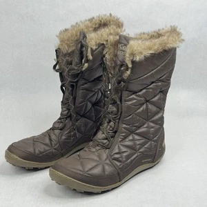 Columbia Women's US 11 Minx Mid Quilted Fur Lace-Up Winter Boots BL3825-231 - Picture 1 of 11