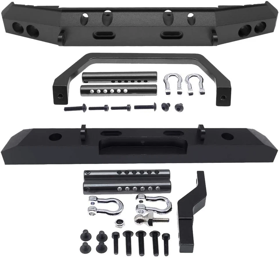 Parachoques delantero y trasero de aleación con ganchos 13805 para RC RedCat 1/10 Everest Gen7 Foto 1 de 4