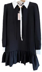 Cinq A Sept Cola Kleid schwarz & elfenbein, neu mit Etikett, Größe 8 - Bild 1 von 10
