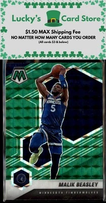 2020-21 Panini Mosaic #162 Malik Beasley Mosaic Green - Image 1 of 2