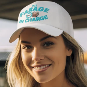 Political Reform Party Put Farage in Charge Message Premium Quality Baseball Cap - Picture 1 of 2