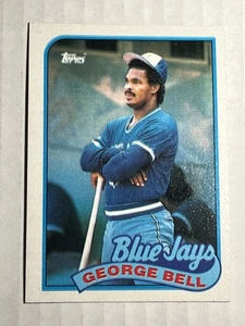 GEORGE BELL 1989 TOPPS CARD TORONTO BLUE JAYS ERROR CARD Misprint Rare! - Bild 1 von 8