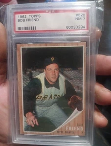 1962 Topps #520 Bob Friend PSA 7. SCHÖN! - Bild 1 von 2