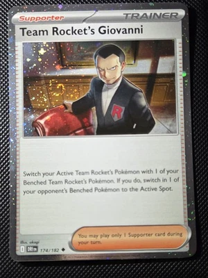 Team Rocket's Giovanni 174/182  - Destined Rivals - Cosmos Holo  - Promo - Image 1 of 2