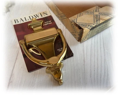 Llamador de puerta de latón Baldwin ColoniaI de colección 100 % núcleo sólido forjado stock antiguo en caja Foto 1 de 4
