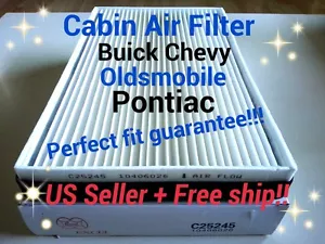 C25245 CABIN AIR FILTER for Lacrosse Allure Impala Oldsmobile Pontiac 10406026 - Bild 1 von 7