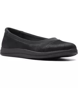 Clarks Breeze Ayla Cloudsteppers Slipper Schuhe schwarz Größe 9W - Bild 1 von 11