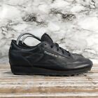 Reebok Classic Renaissance Mens 11.5 Black Leather Athletic Retro Fashion Shoes 