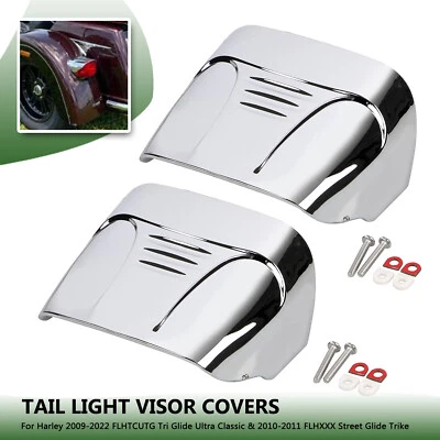 Capas de viseira traseira cromadas para Harley Tri Glide FLHTCUTG Trike FLHXXX - Imagem 1 de 4