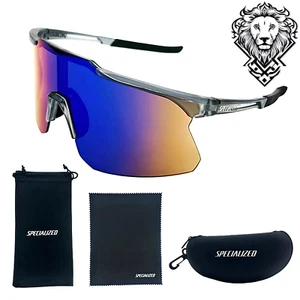 Mens Luxury Eyewear Sports Windproof Unisex Outdoor Riding Cycling Sunglasses - Picture 1 of 6