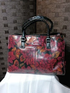 Patricia Nash Leather Primrose Satchel rustic mums bag women - Picture 1 of 11