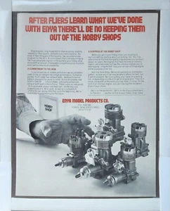 Enya RC .40 4 Cycle Engine Vintage Print Ad Wall Art Decor  - Picture 1 of 1