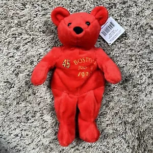 Vintage 90s Pedro Martinez 1999 Beanie Baby Boston Red Sox MLB Embroidered Bear - Picture 1 of 12