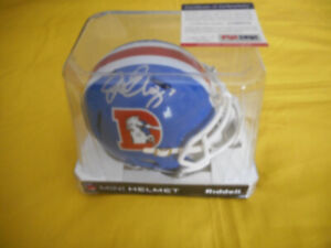 John Elway Signed NFL Mini Helmet Autographed Denver Broncos PSA/DNA COA