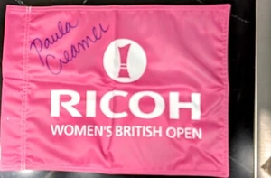 Ricoh Women's British Open Flag Signed By Paula Creamer - Picture 1 of 5