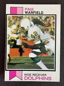 Paul Warfield 1973 Topps Football Card #511 - Miami Dolphins Wide Receiver - Picture 1 of 2