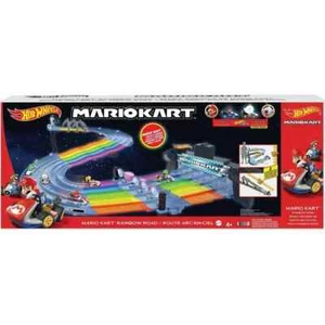 Hot Wheels Mario Kart Rainbow Road Race Track Set | Lights & Sounds | Brandneu - Bild 1 von 5
