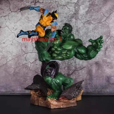 EN NOSOTROS! Estatuilla de gran tamaño Wolverine Vs Hulk versión de alta calidad regalo NUEVO Foto 1 de 4