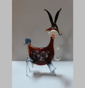 Art Blown Glass Murano Figurine Glass Funny Goat Figurine #3 - Picture 1 of 3