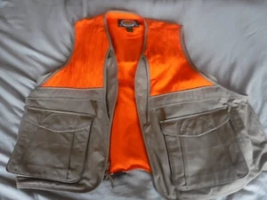 Cabelas Orange And Brown Mens Hunting Vest Size Large Pre Owned - Picture 1 of 9