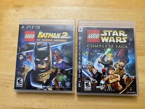 Lot Of 2 ps3 PlayStation 3 Games : Lego Star Wars The Complete Saga & Batman 2 - Picture 1 of 4