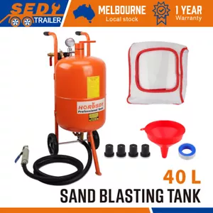 10 Gallon /40L Portable Sandblaster 125PSI Abrasive Air Soda Sand Blaster Gun - Picture 1 of 8
