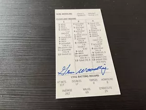 Gene Woodling STRAT-O-MATIC Signed Card 1956 Cleveland - Picture 1 of 2