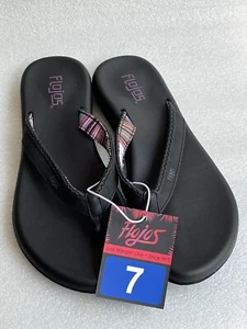 Flojos Damas Chanclas Maddy Sandalias Espuma con Memoria Chanclas Talla 7 Negras Nuevas - Imagen 1 de 11