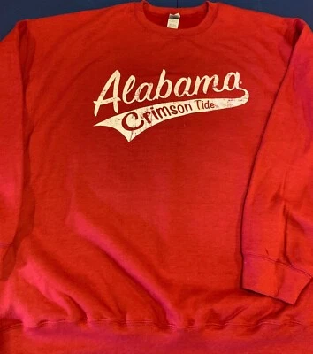 Alabama Crimson Tide Big & Tall crew neck Sweatshirt 2X  3X  4X  5X Pullover - Image 1 of 2
