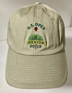 US Open 2013 Merion Golf Hat/USGA Member Strapback Cap/ Tan/New - Picture 1 of 9