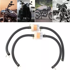 2x 6mm Benzinfilter mit Schlauch Motorrad Kraftstofffilter Roller Filter - Picture 1 of 7