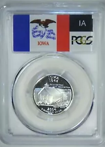 2004-S 25C State Quarter Iowa PCGS PR69 DCAM 90% Silver 22lloo0213 - Picture 1 of 4