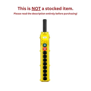 CONDUCTIX SERIE 80 - COLGANTE DE 10 BOTONES, 8 DE UNA SOLA VELOCIDAD Y MANTENIDO ENCENDIDO/APAGADO - Imagen 1 de 4