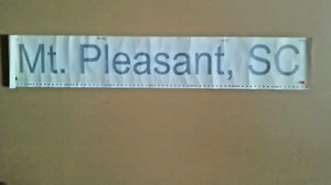 3.5" X 33" Custom Boat Name "MT PLEASANT"  Vinyl Decal Stickers lettering G9 - Picture 1 of 5