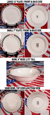 Vintage Coca-Cola Gibson Dinnerware Set 12” Plate 7” Plate & 9” Bowl Diner 90's - Image 1 of 4