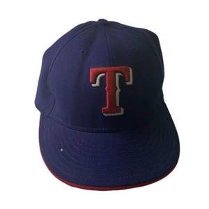 Rare New Era 59fifty Texas Rangers SZ 7 Fitted Hat Genuine Merchandise Blue GUC - Bild 1 von 6