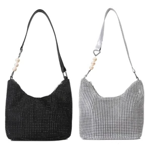 Rhinestone Crossbody Purse Rhinestone Shoulder Bag Handbag Purse Evening Clutch - Picture 1 of 10