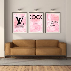 Set di 3 citazioni moda designer regalo casa parete divertente arte poster stampa immagine A3 - Foto 1 di 4