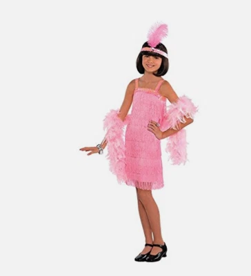 Pink Flapper Child's Halloween Costume - Image 1 of 2