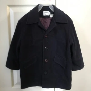 Florence Eiseman 4 unisex children's navy blue 100% wool pea coat - Picture 1 of 3