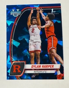 2024-25 Bowman University Chrome Sapphire Edition Dylan Harper #22 1° Rutgers - Foto 1 di 16