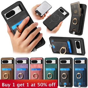 Para Google Pixel 9 Pro XL 8 7 Pro 8A Pixel Teléfono Estuche Cuero Billetera Portatarjetas - Imagen 1 de 10