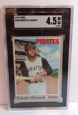 1970 Topps Baseball #350 Roberto Clemente Pittsburg Pirates SGC 4.5 VG/EX+ - Image 1 of 2