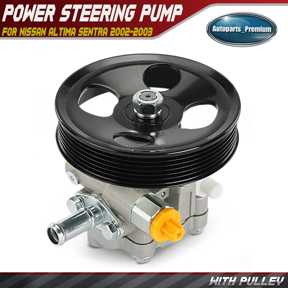 Power Steering Pump with Pulley for Nissan Altima Sentra 2002-2003 L4 2.5L DOHC - Image 1 of 4