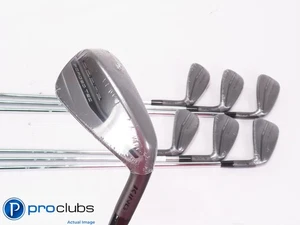 NEW Cobra '23 KING Forged Tec Black 4-PW IRON SET -KBS Regular Flex Steel 454484 - Picture 1 of 6