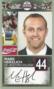 MARK HERZLICH BOSTON COLLEGE 2011 SENIOR BOWL KARTE - Bild 1 von 1