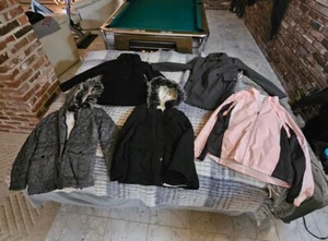 Lot of 5 Girls XL Jackets (New with Tags Sears Faux and Gently Used Hanes Sport) - Picture 1 of 22