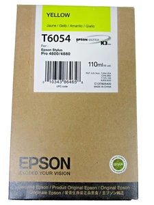 🔥 NEW GENUINE EPSON T6054 YELLOW K3 INK CARTRIDGE STYLUS PRO 4880/4800 110ml - Picture 1 of 9