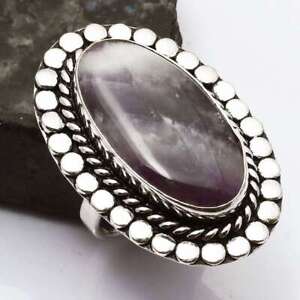 Amethyst Ethnic Handmade Anniversary Ring Jewelry US Size-9.5 AR 95751