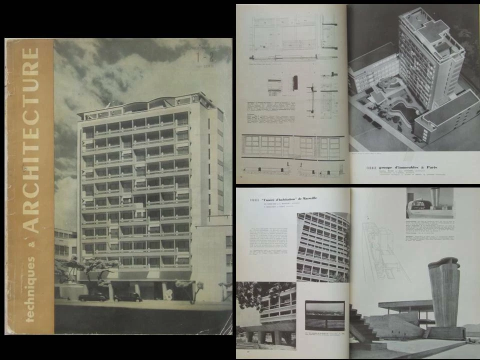 TECHNIQUES ET ARCHITECTURE n°1-2 1951 GINSBERG, PARIS 19 RUE DR BLANCHE, TOULON - Photo 1/2